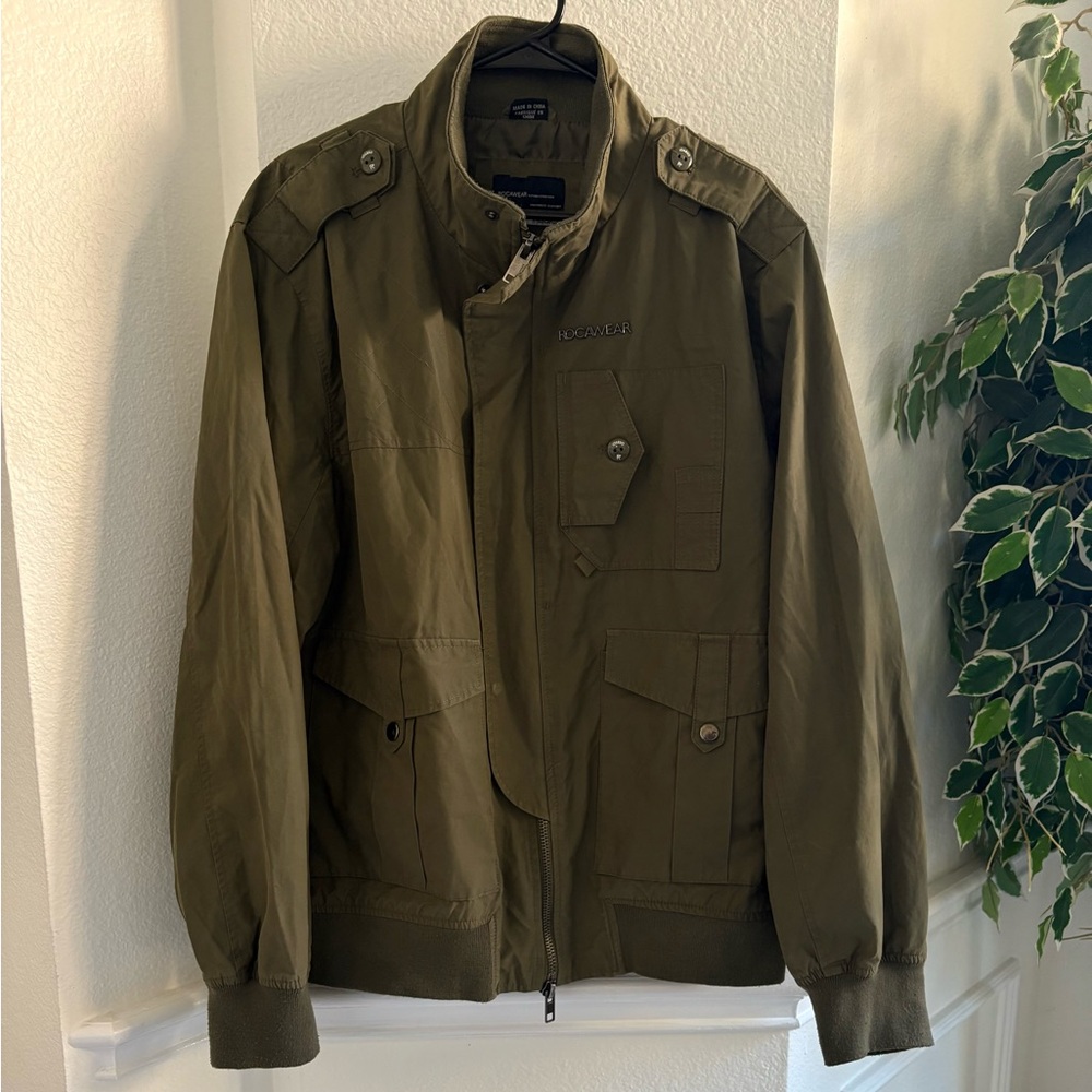 Rocawear Men's Military Olive Green Field Jacket